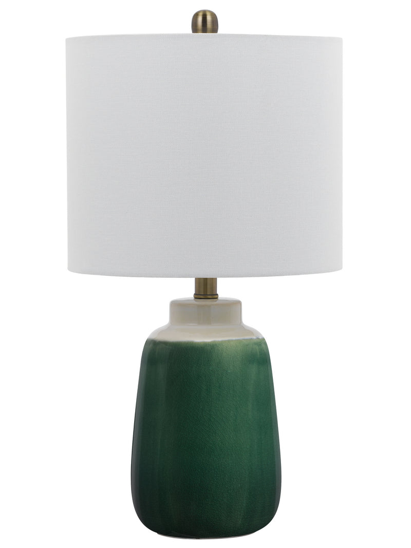Cal Lighting BO-3228TB One Light Table Lamp, Garden Green