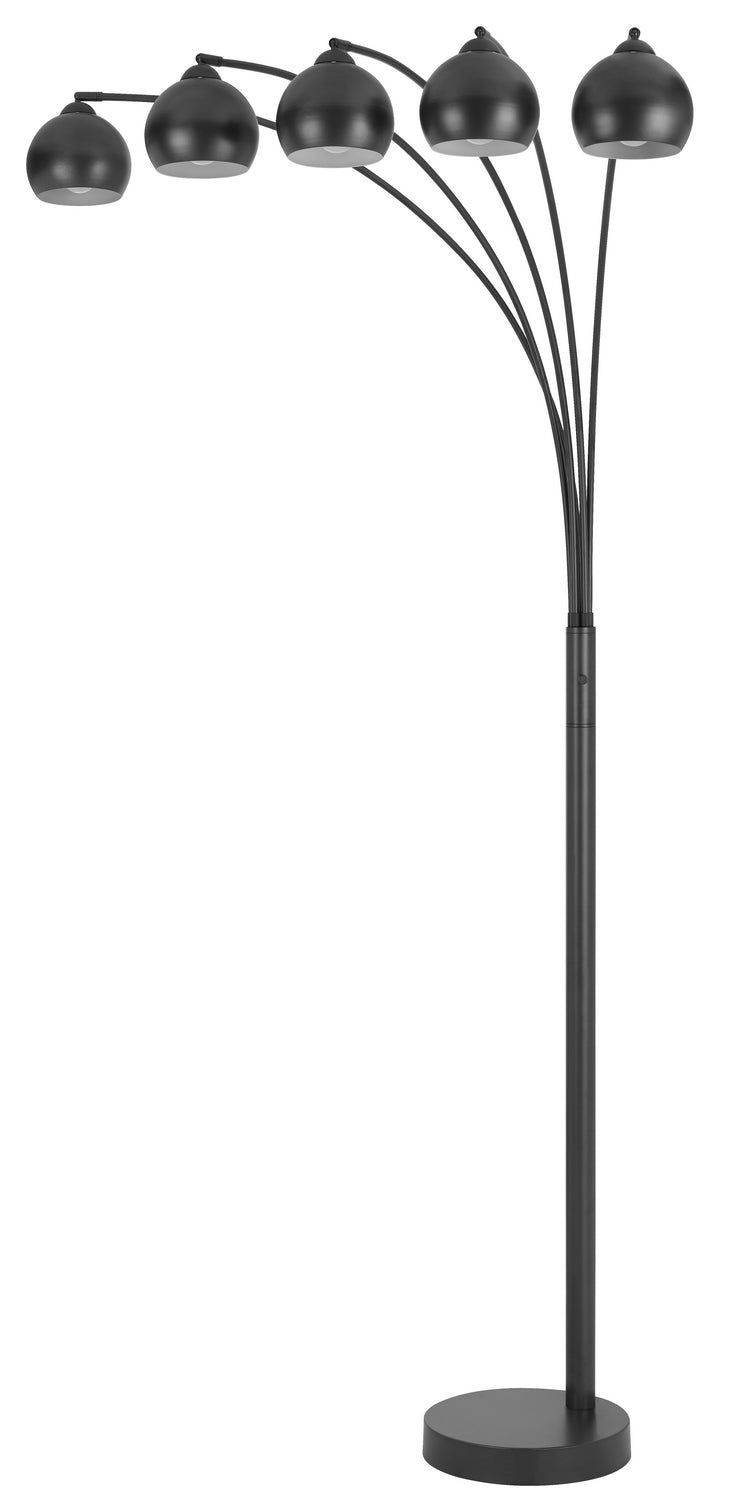 Cal Lighting BO-3236-5-GR Five Light Floor Lamp, Charcoal Grey