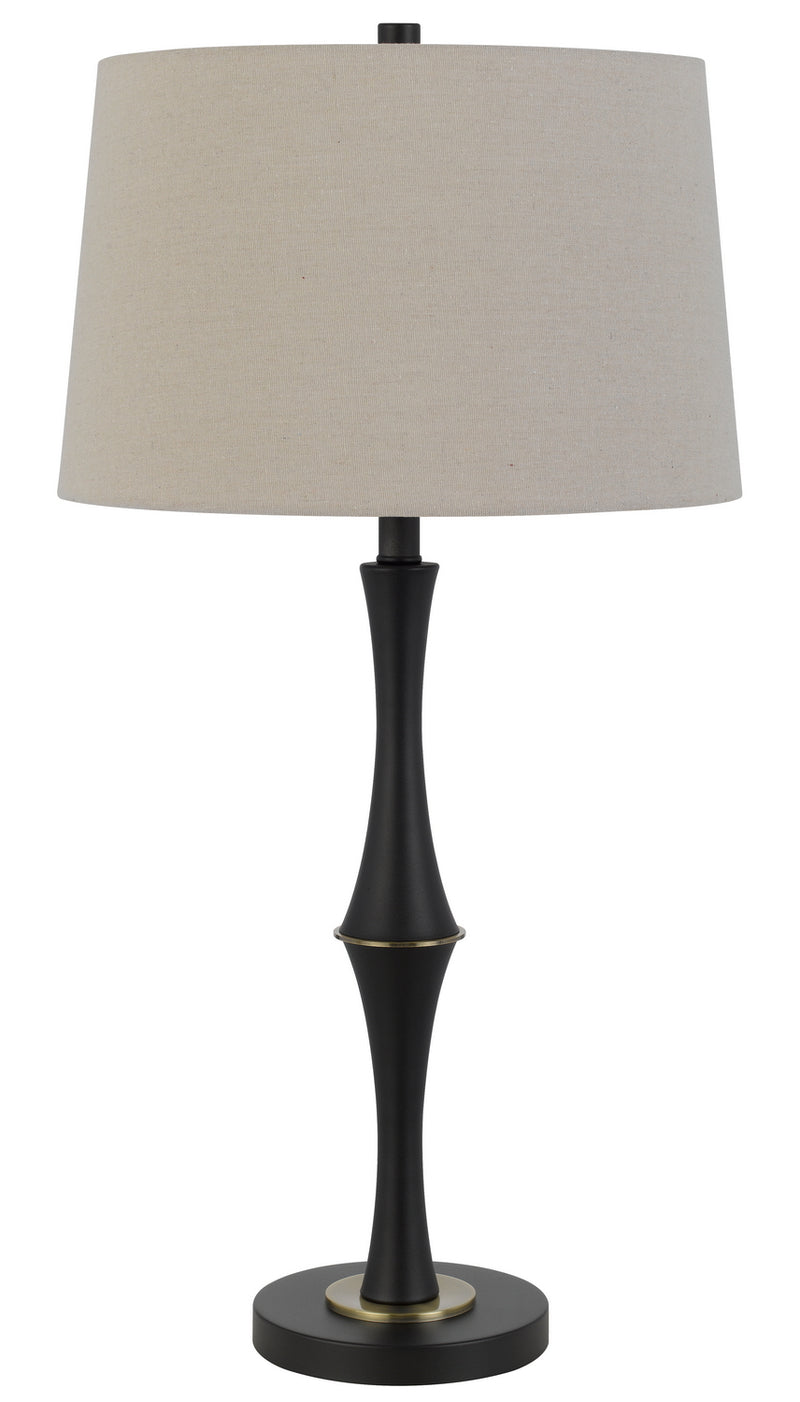 Cal Lighting BO-3241TB One Light Floor Lamp, Matte Black/ Antique Brass