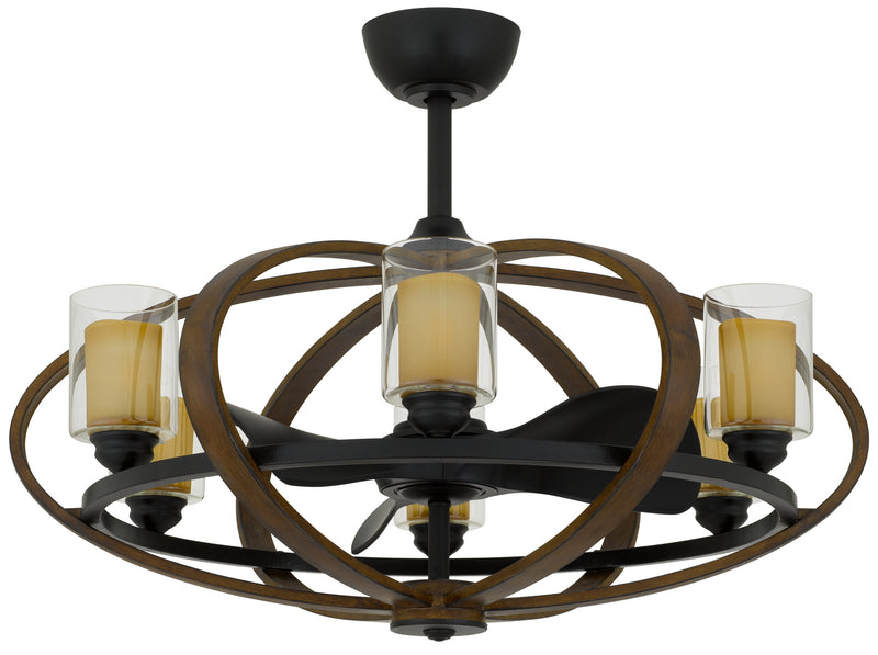 Cal Lighting CF-1006 LED Fandelier, Rustic