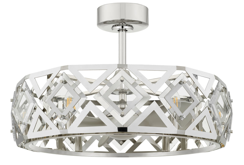 Cal Lighting CF-1008 LED Fandelier, Chrome