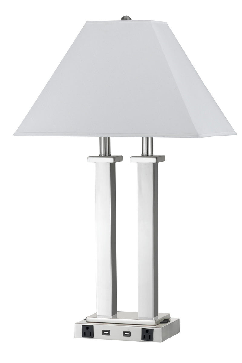 Cal Lighting LA-60003DK-4RBS Two Light Desk lamp, Brushed Steel