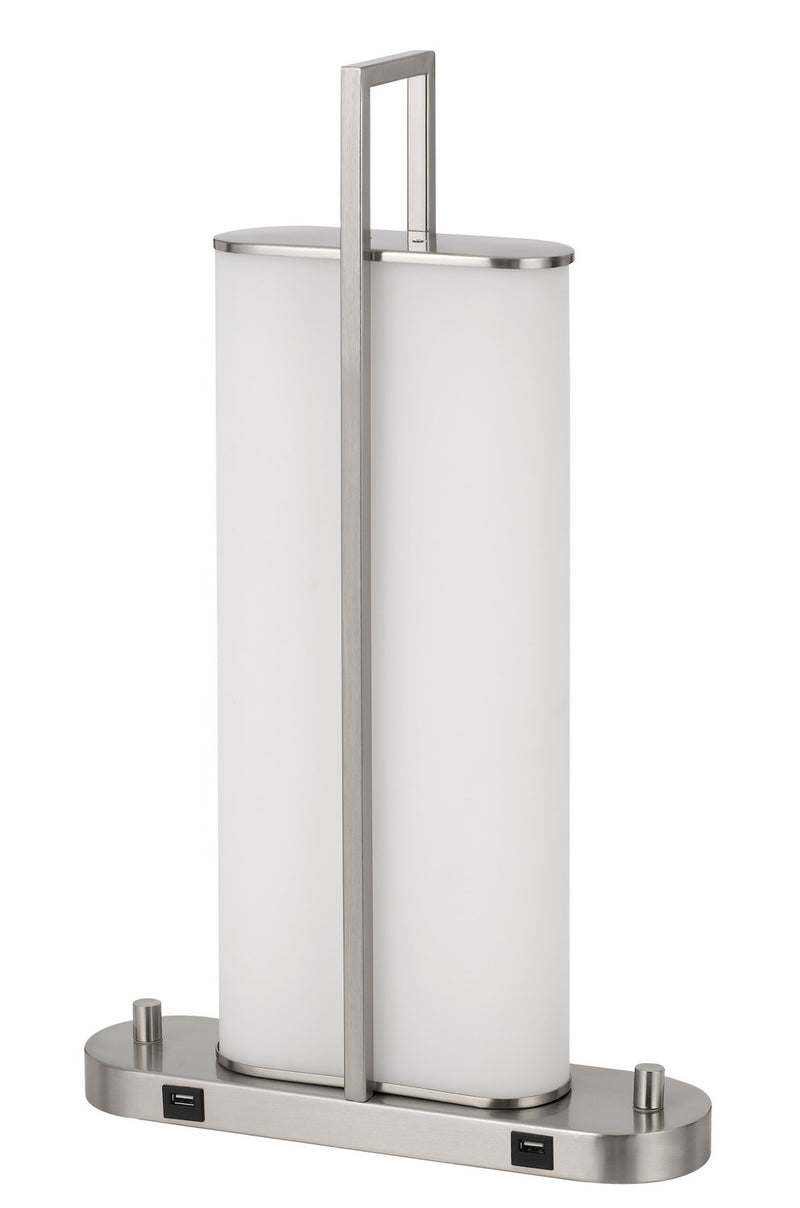 Cal Lighting LA-8032DK-2 LED Table Lamp, Brushed Steel