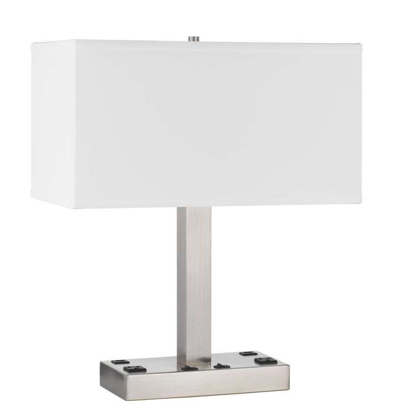 Cal Lighting LA-8036DK Two Light Desk Lamp, Brushed Steel