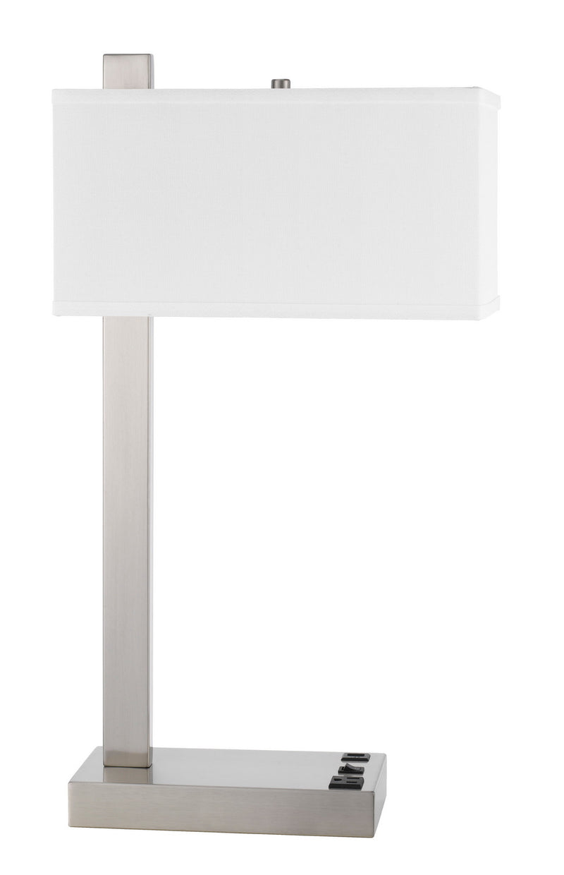 Cal Lighting LA-8037DK One Light Desk Lamp, Brushed Steel