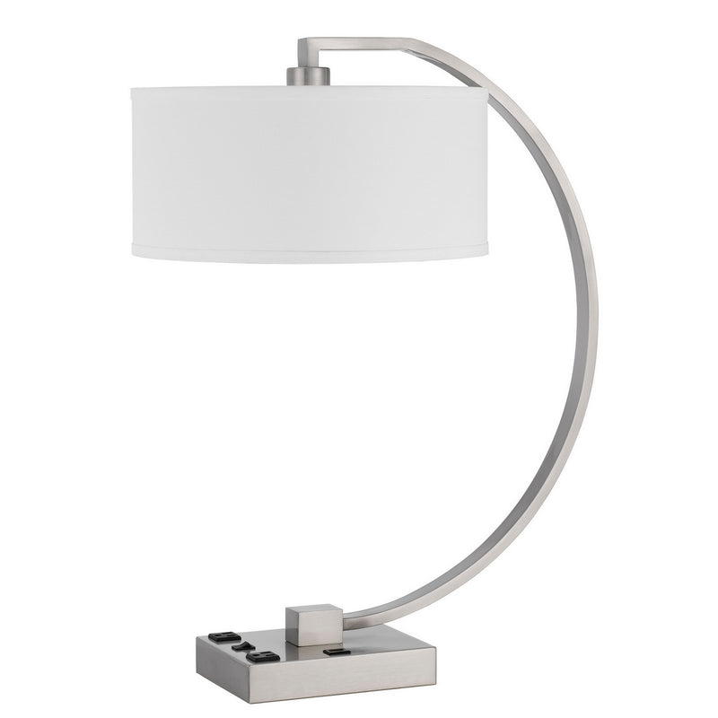 Cal Lighting LA-8038DK One Light Desk Lamp, Brushed Steel