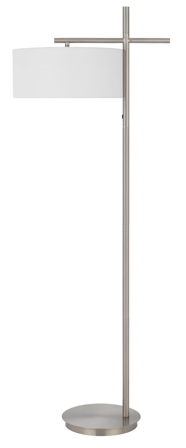 Cal Lighting LA-8039FL One Light Floor Lamp, Brushed Steel