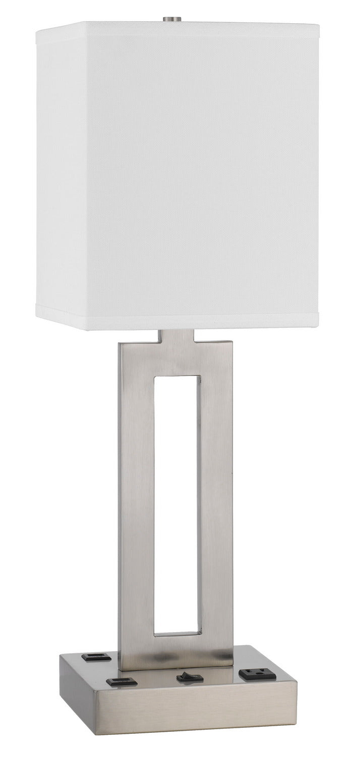 Cal Lighting LA-8040DK One Light Desk Lamp, Brushed Steel