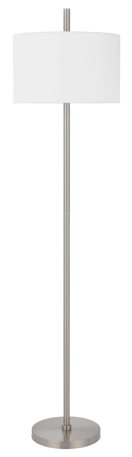 Cal Lighting LA-8041FL One Light Floor Lamp, Brushed Steel