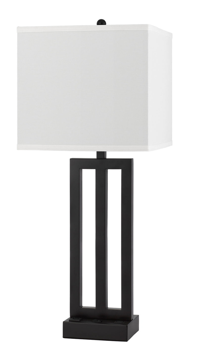 Cal Lighting LA-8042TB One Light Night Stand Lamp, Antique Bronze