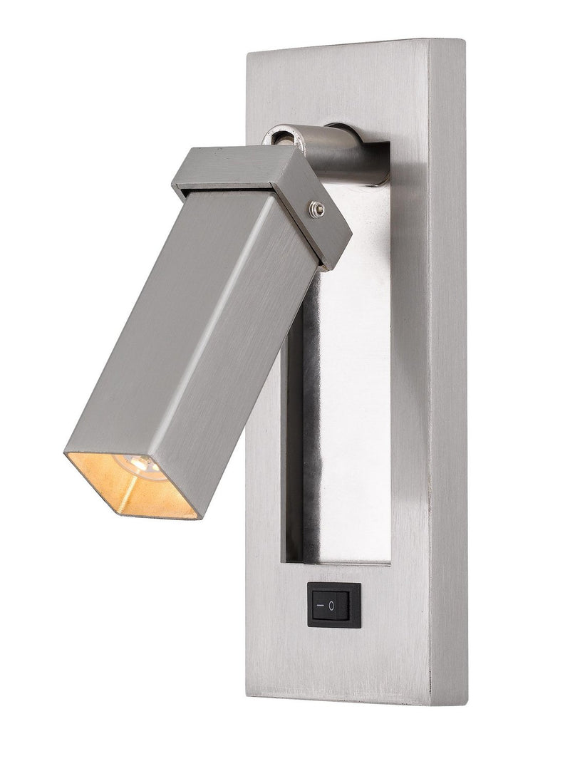 Cal Lighting LA-8046 LED Wall Lamp, Brushed Steel