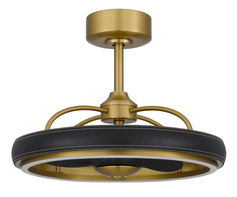 Cal Lighting CF-1003 Ceiling Fan, Antique Brass/Black