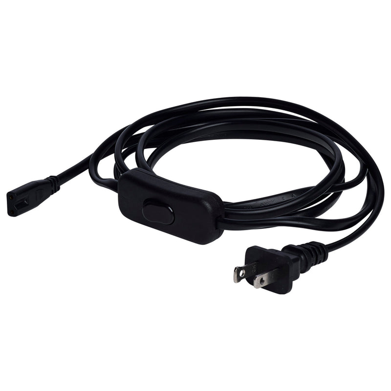 Nuvo Lighting 63-461 8Ft Line Switch & Power Cord, Black