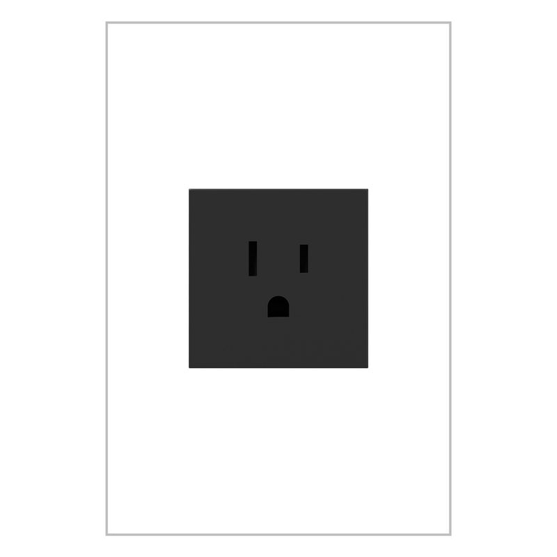 Legrand ARTR151G10 15A Single Tamper-Resistant Outlet, Graphite