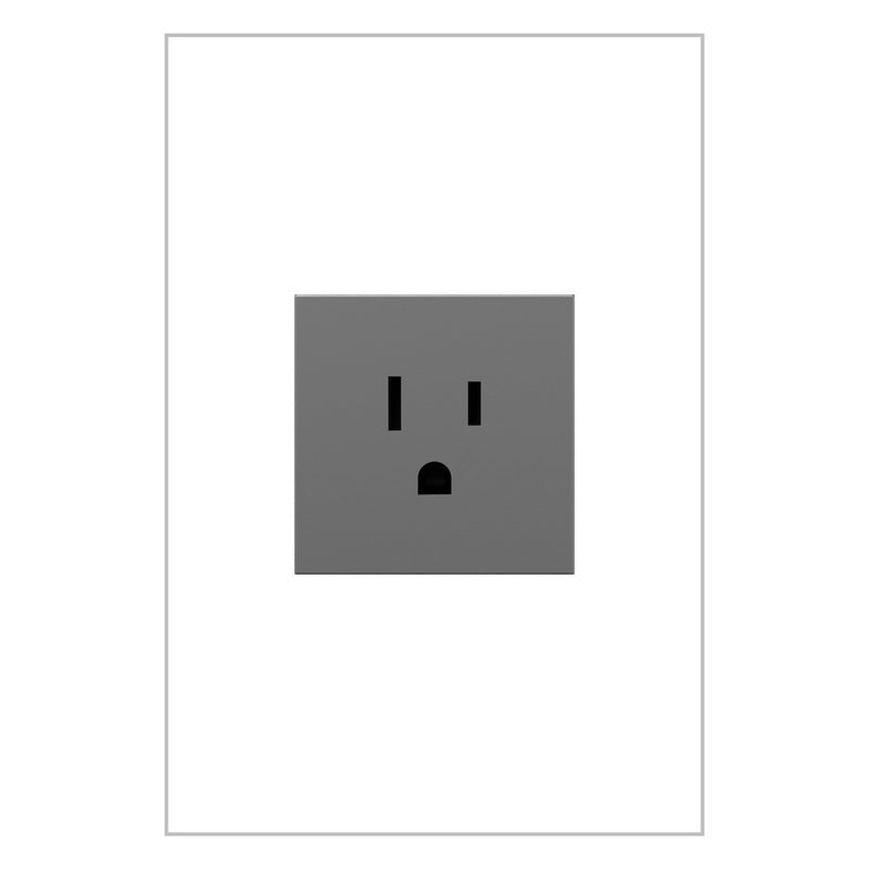 Legrand ARTR151M10 15A Single Tamper-Resistant Outlet, Magnesium