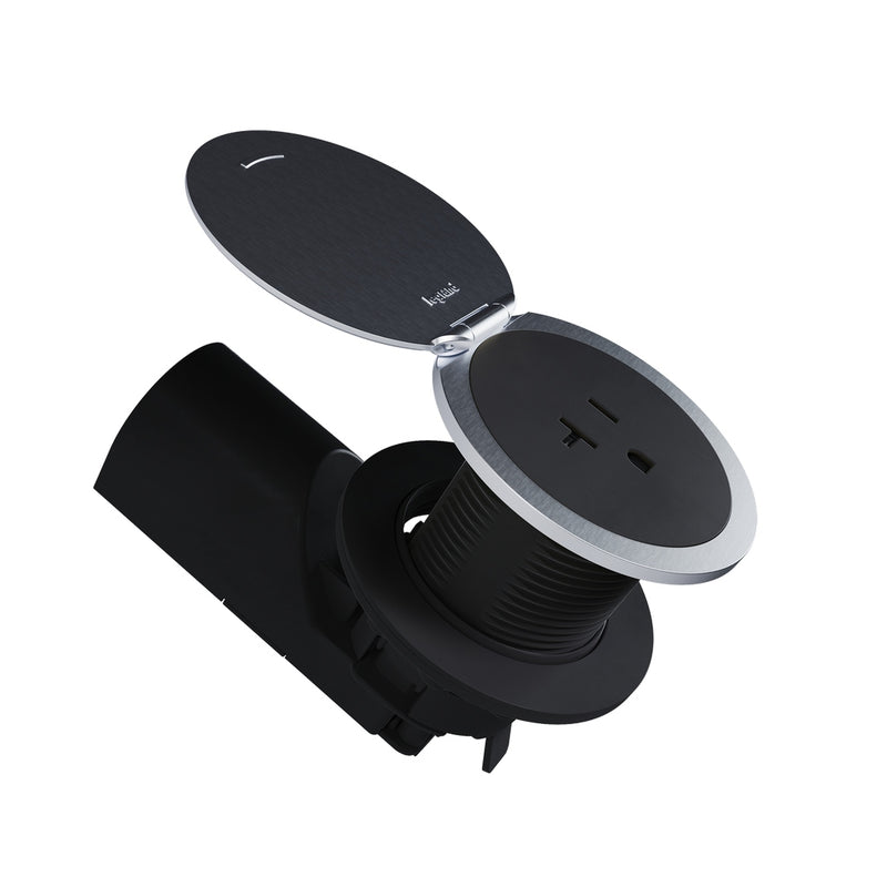 Legrand CP498LSS Kitchen Countertop Outlet Lid SS, Stainless Steel