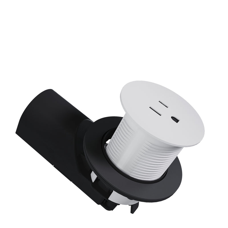 Legrand CP498TR15W Single Kitchen Countertop Outlet TR 15A 125V, White