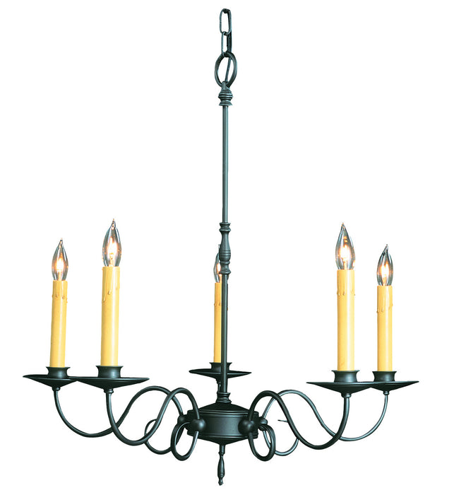 Framburg 1315 CH Five Light Chandelier, Charcoal
