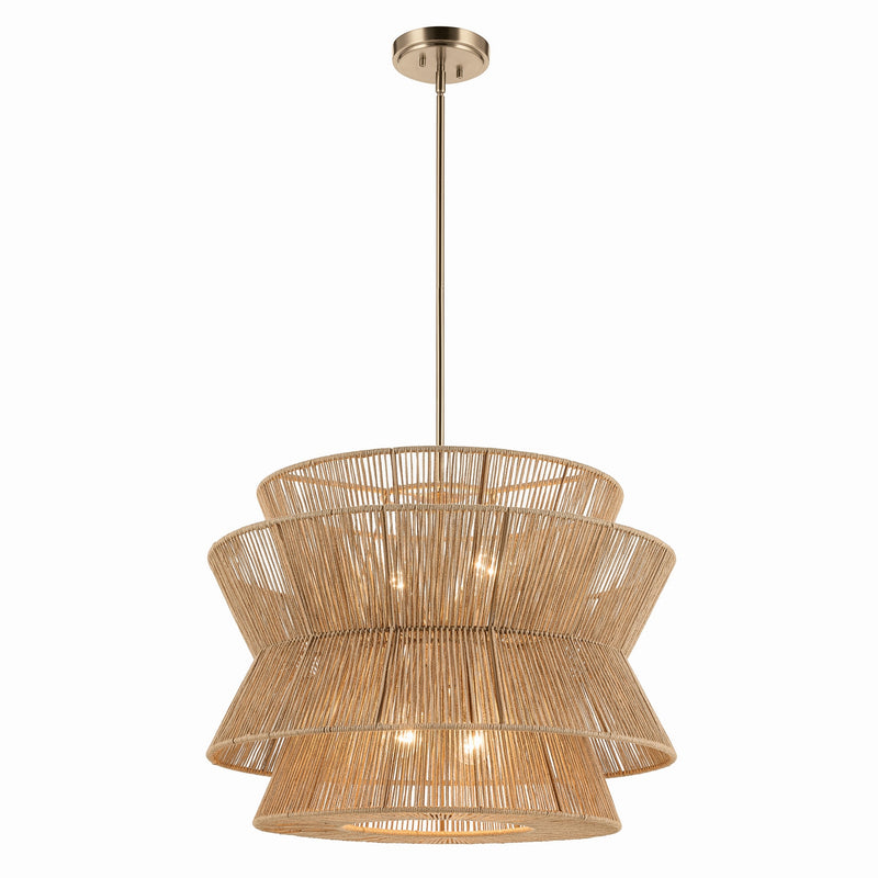 Kichler 52735CPZ Four Light Pendant, Champagne Bronze
