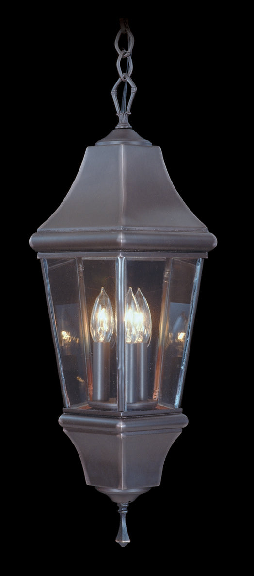 Framburg 8738 SBR Three Light Exterior Ceiling Mount, Siena Bronze