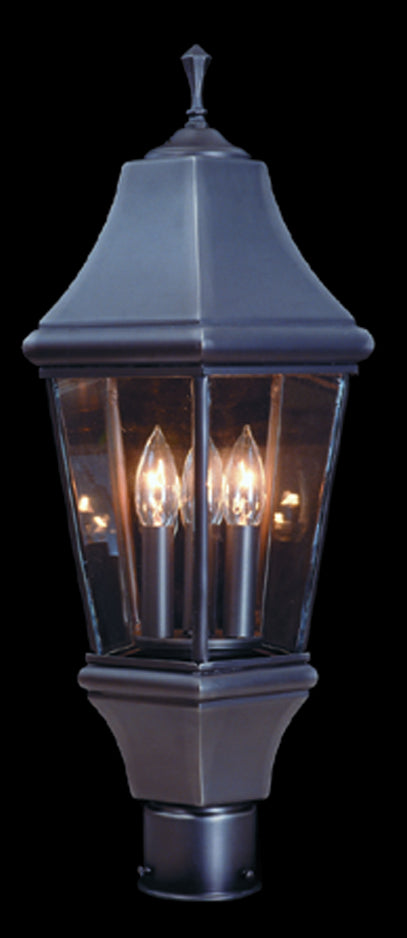 Framburg 8741 IRON Three Light Exterior Post Mount, Iron