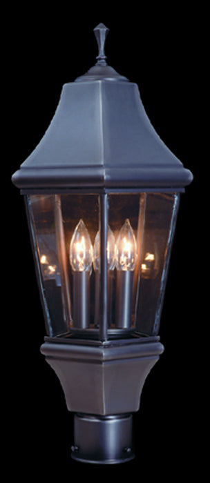 Framburg 8743 IRON Three Light Exterior Post Mount, Iron