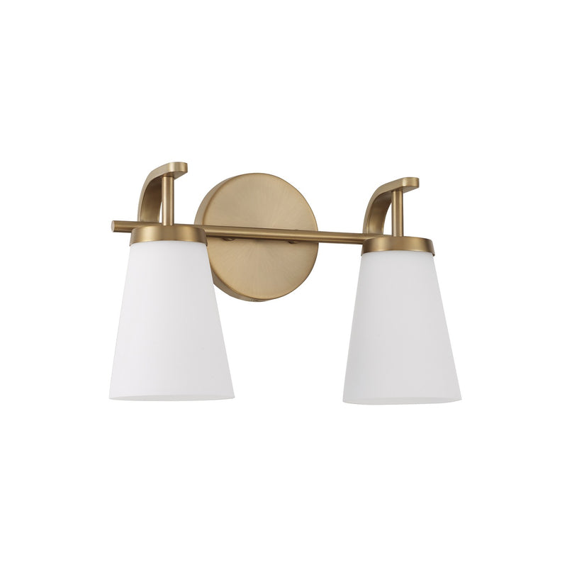 Capital Lighting 161021AD-660 Two Light Vanity, Aged Brass