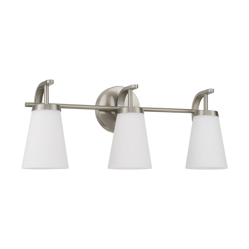 Capital Lighting 161031BN-660 Three Light Vanity, Brushed Nickel