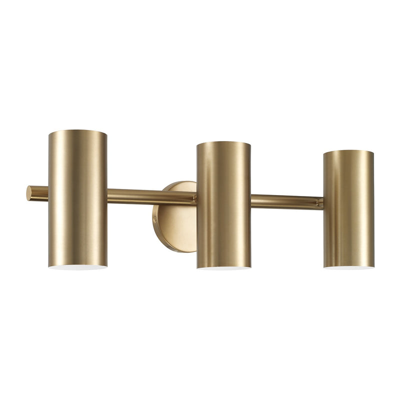 Capital Lighting 161731AD Three Light Vanity, Aged Brass