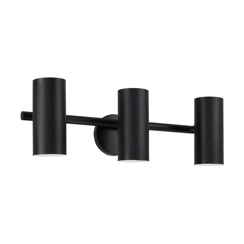 Capital Lighting 161731MB Three Light Vanity, Matte Black