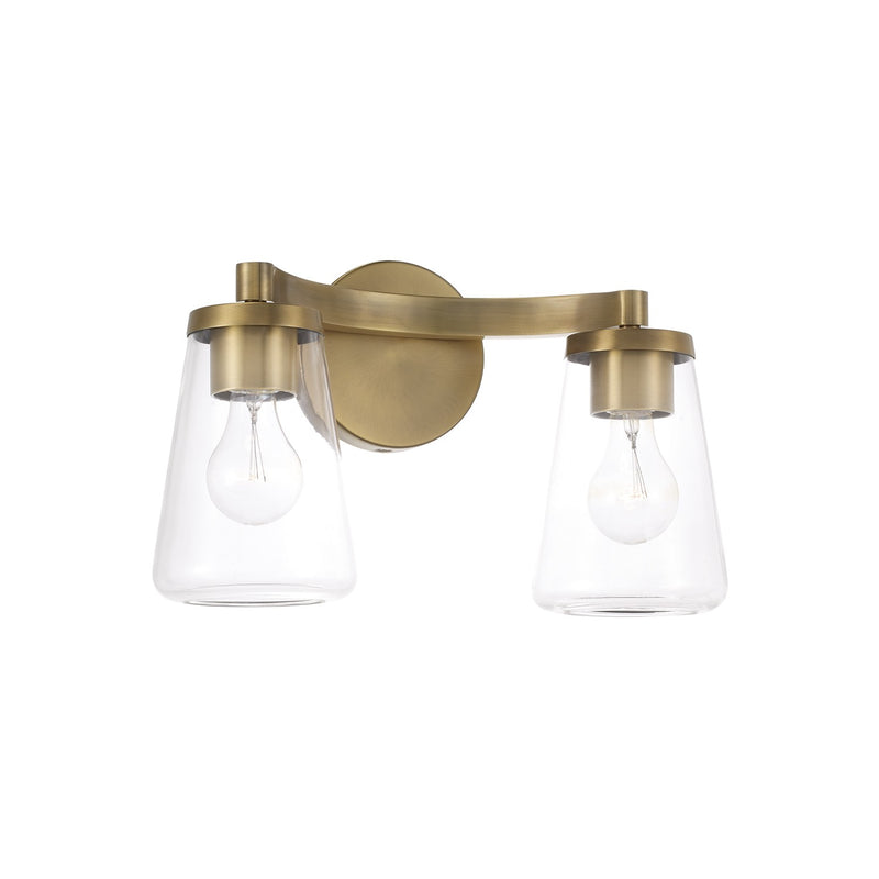 Capital Lighting 161921AD-664 Two Light Vanity, Aged Brass