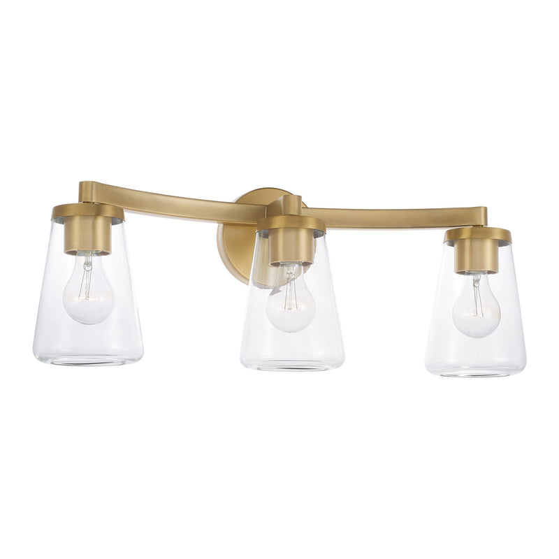 Capital Lighting 161931AD-664 Three Light Vanity, Aged Brass