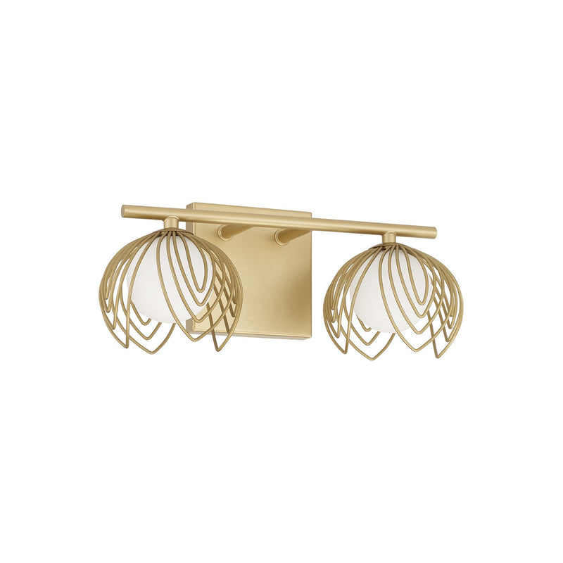 Capital Lighting 162121GF Two Light Vanity, Buffed Gold