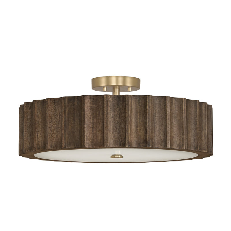 Capital Lighting 257641MA Four Light Semi Flush Mount, Matte Brass