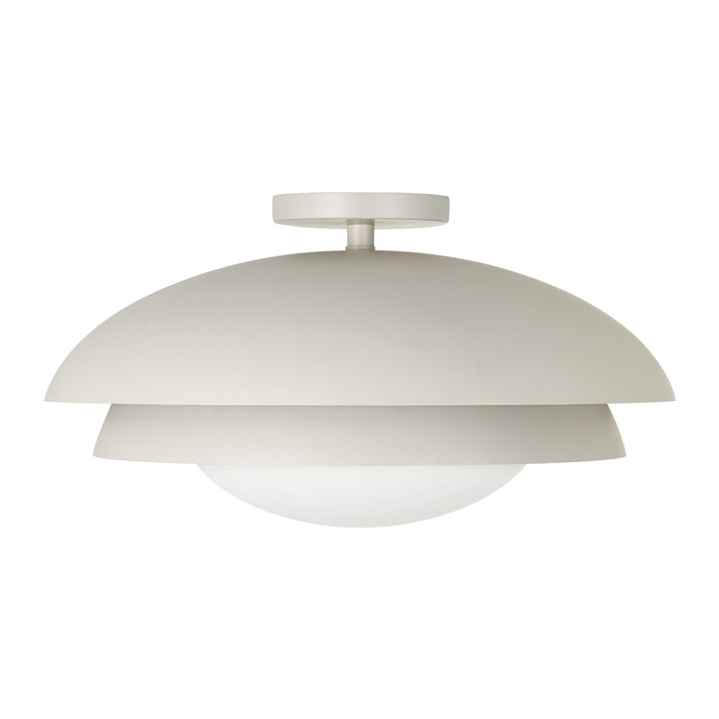Capital Lighting 259211TP One Light Semi Flush Mount, Taupe