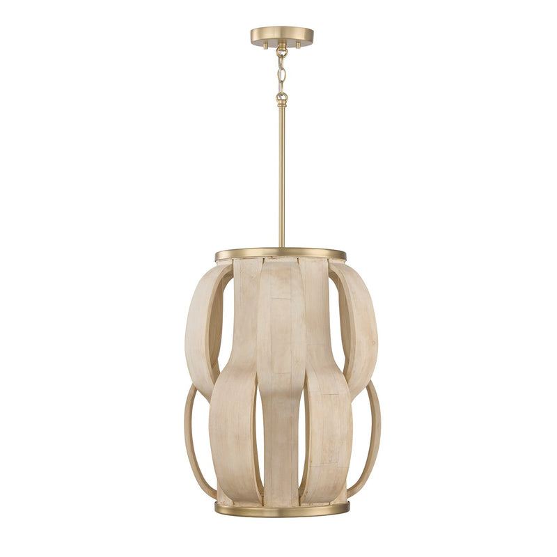 Capital Lighting 357511MA One Light Pendant, Matte Brass