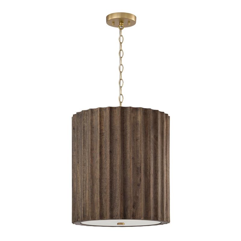 Capital Lighting 357631MA Three Light Pendant, Matte Brass