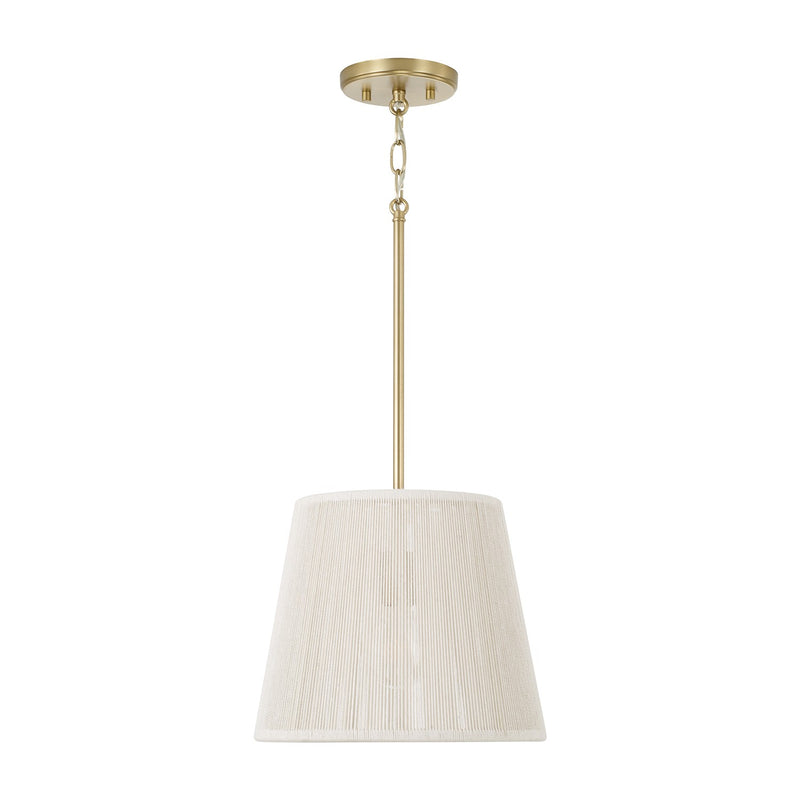 Capital Lighting 357911MA One Light Pendant, Matte Brass