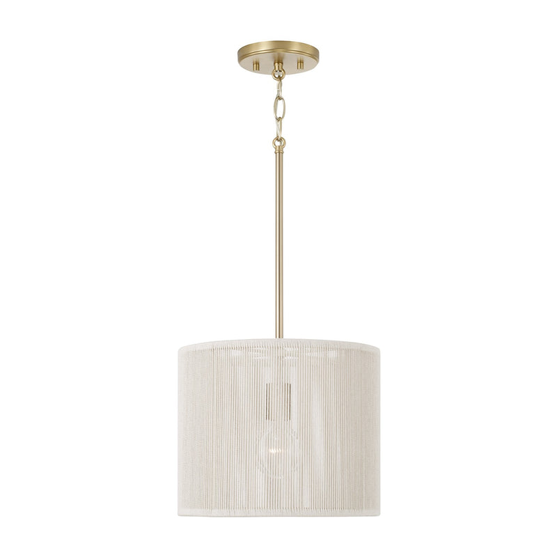 Capital Lighting 357912MA One Light Pendant, Matte Brass