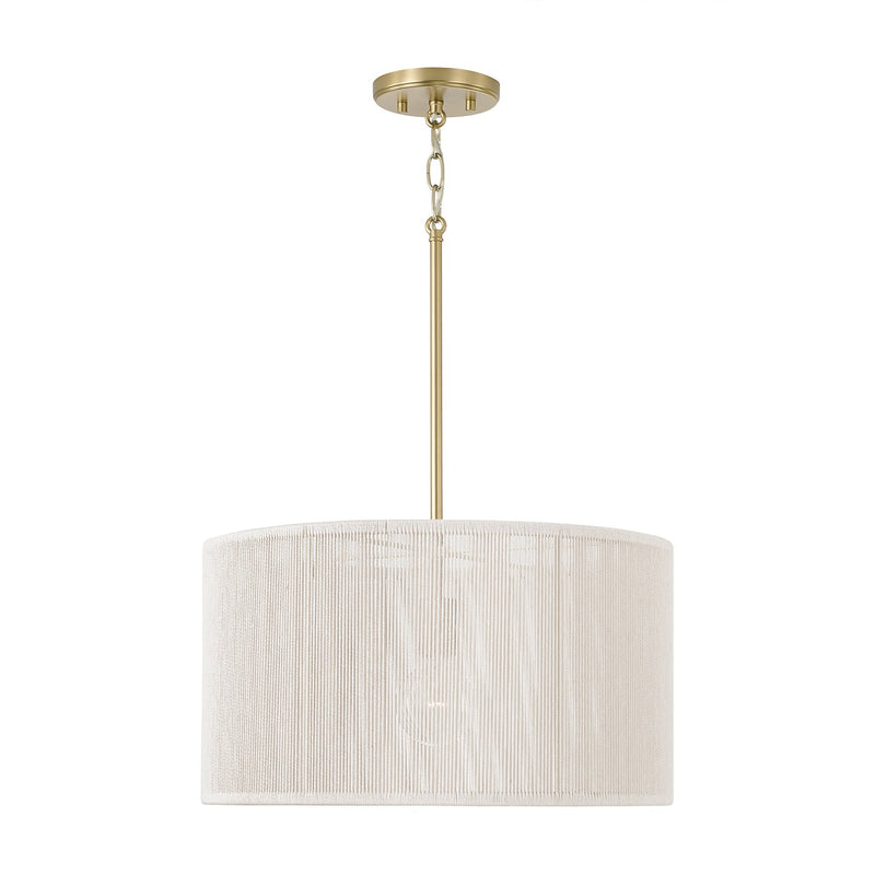 Capital Lighting 357914MA One Light Pendant, Matte Brass