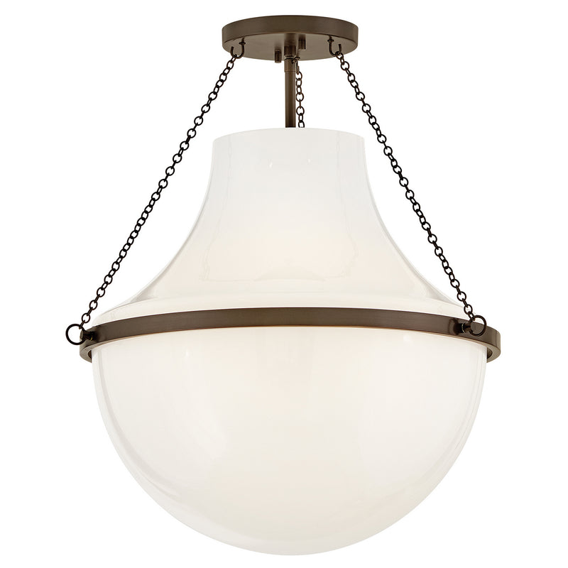 Hinkley 46893HZ LED Semi-Flush Mount, Heritage Bronze