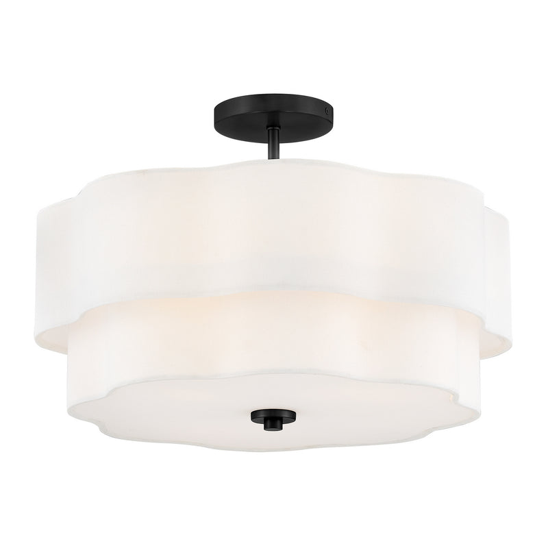 Hinkley 47733BK LED Semi-Flush Mount, Black