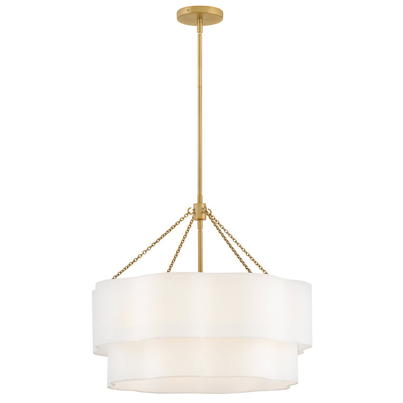 Hinkley 47734LCB LED Chandelier, Lacquered Brass