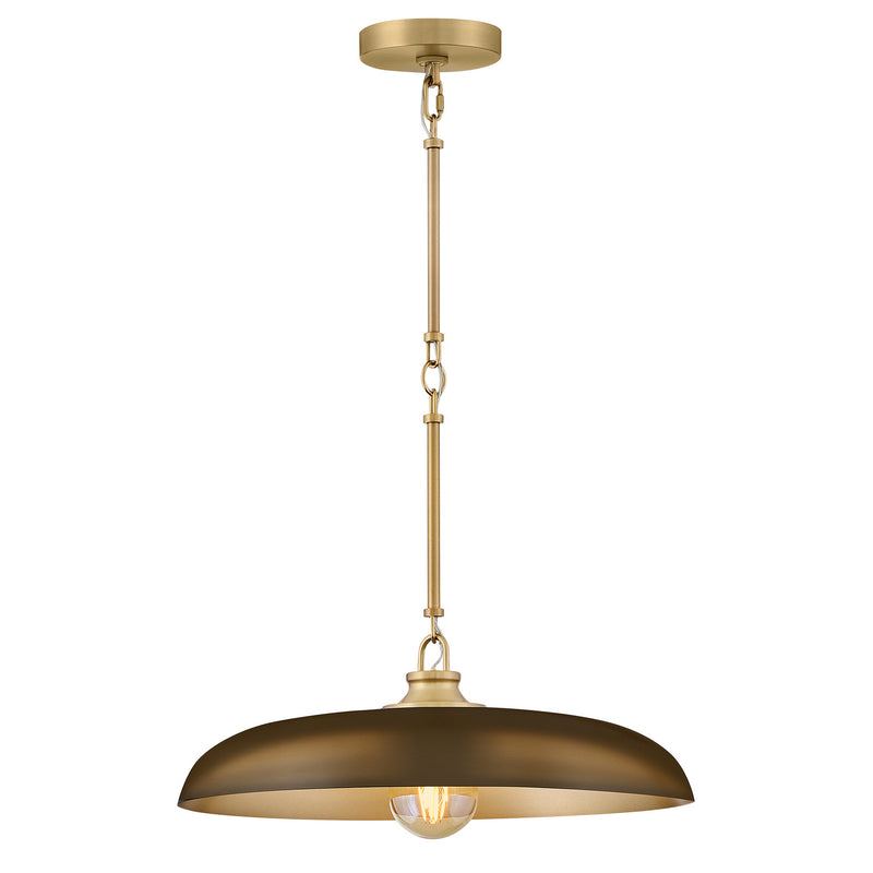 Hinkley 48167LCB-HZ LED Pendant, Lacquered Brass