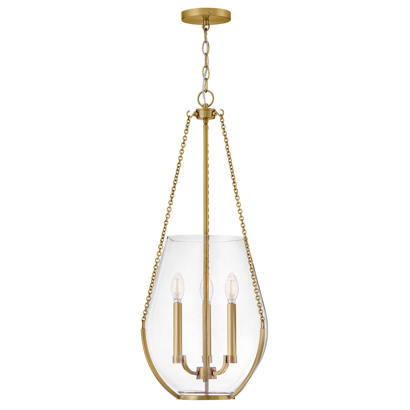 Hinkley 48557LCB LED Pendant, Lacquered Brass