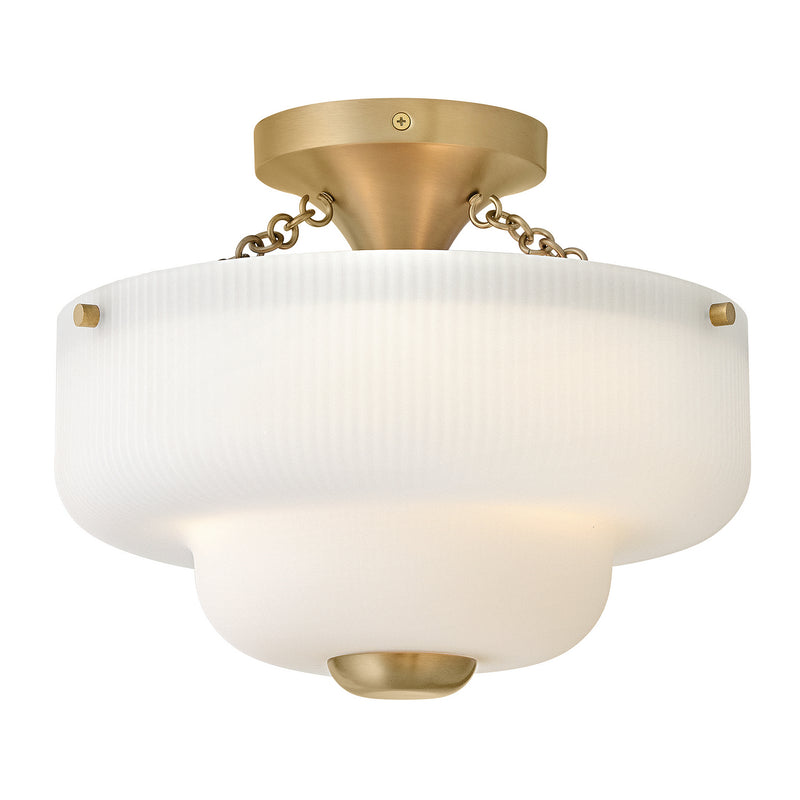 Hinkley 48571LCB LED Semi-Flush Mount, Lacquered Brass