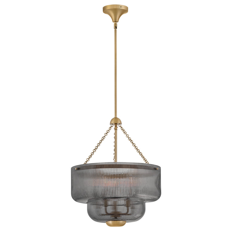 Hinkley 48573LCB-SM LED Pendant, Lacquered Brass