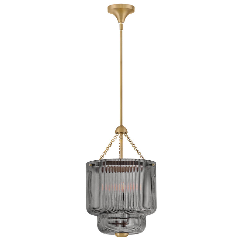Hinkley 48577LCB-SM LED Pendant, Lacquered Brass