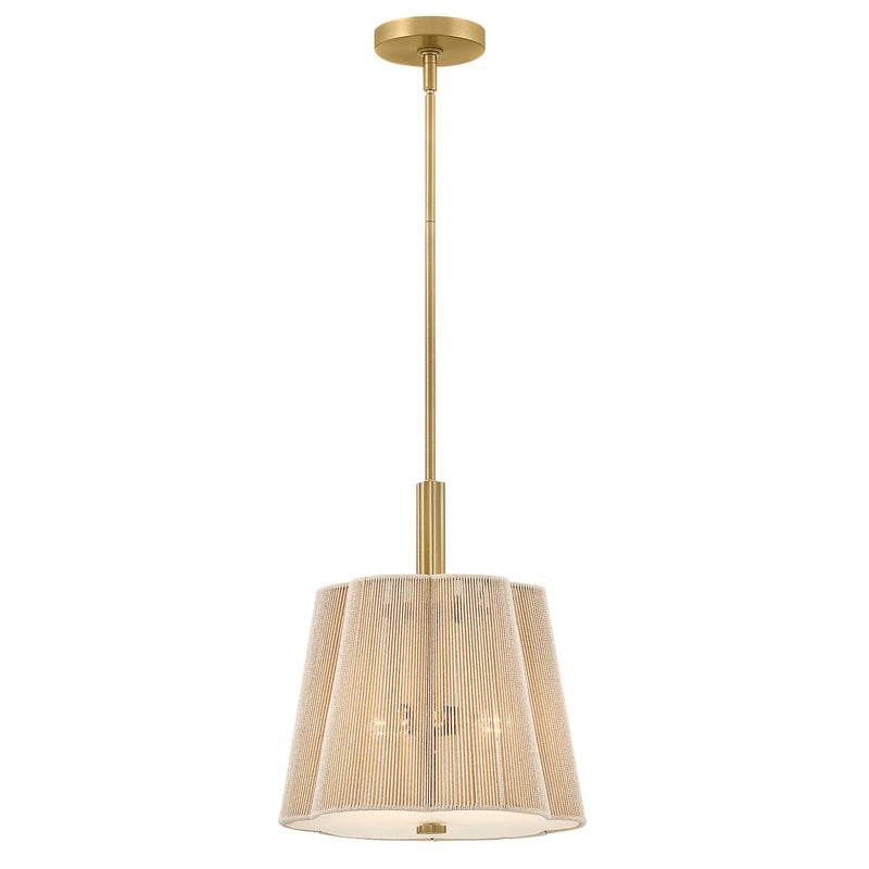 Hinkley 48587LCB LED Pendant, Lacquered Brass
