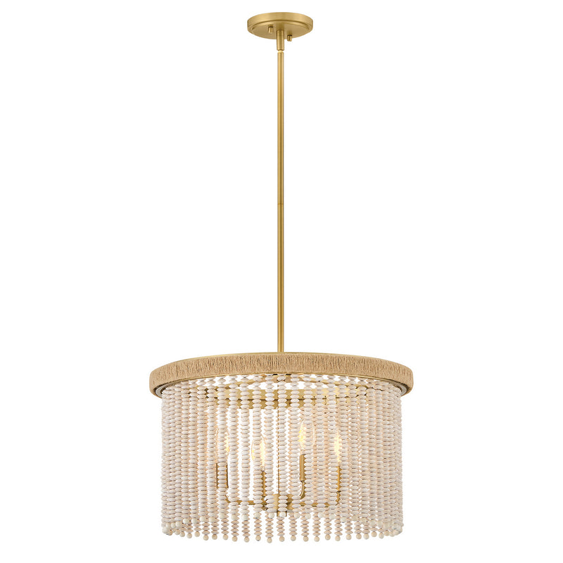 Hinkley 48607LCB LED Convertible Semi-Flush Mount, Lacquered Brass